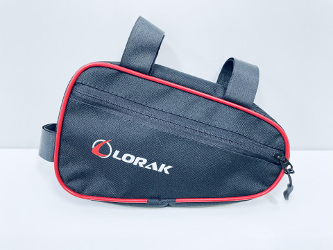 Сумка Lorak 451 под раму 23х12,5х5см черно-красный, код 45102