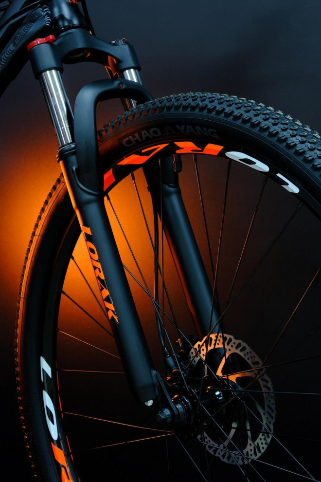 Lorak Sel 9150 Матовый Чёрный/Оранжевый 21р (на рост 183-190)