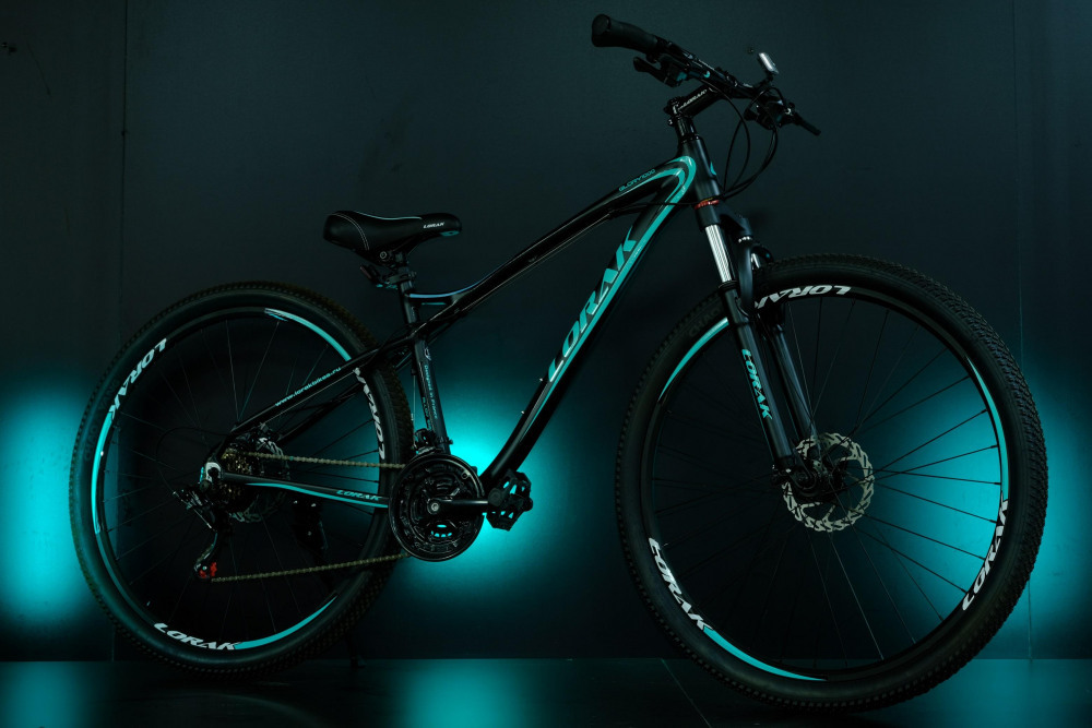 Lorak Glory 1000 Матовый Чёрный/Мятный рама 19 (на рост 171-182)