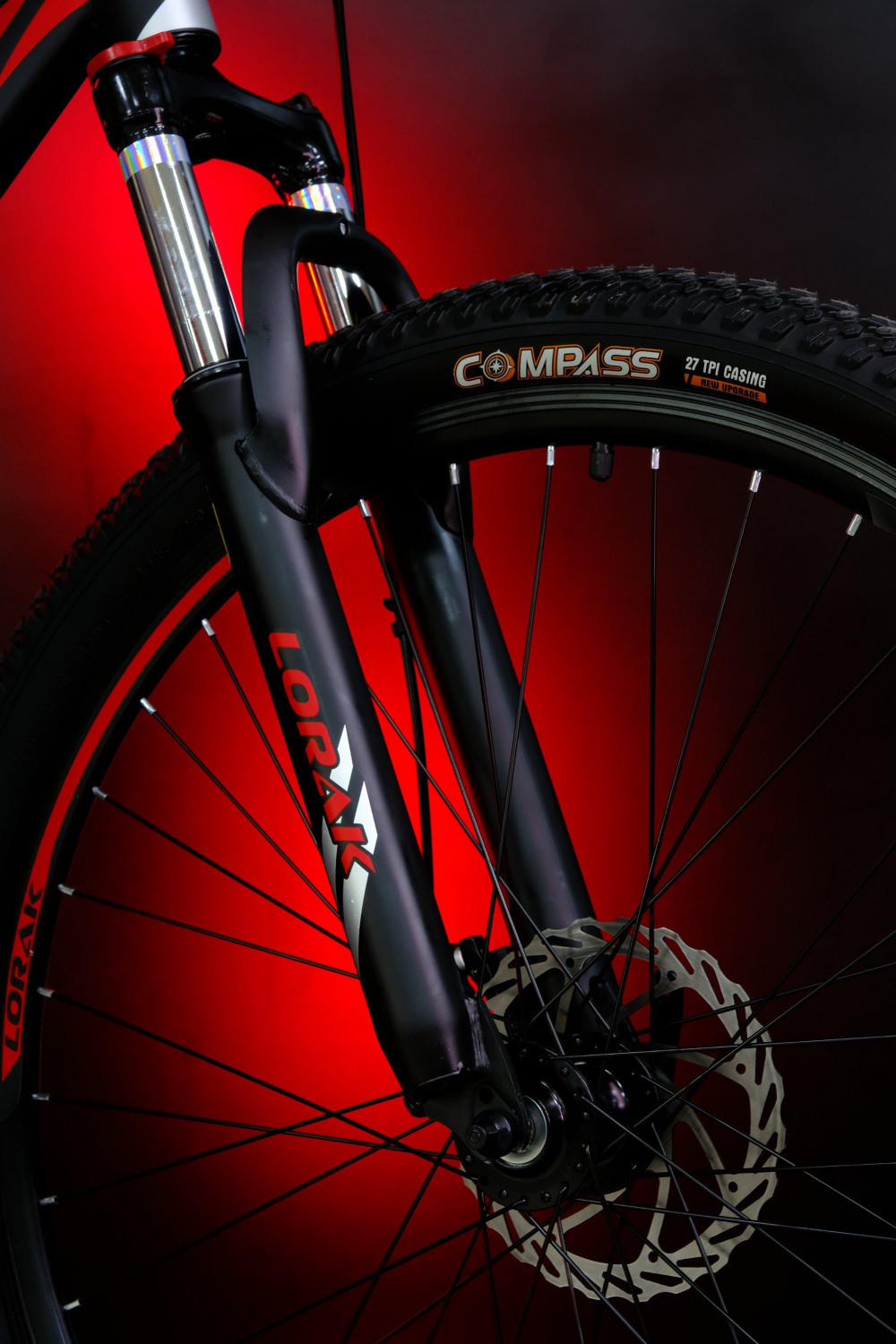 LORAK RACE 27,5 Матовый Чёрный/Красный